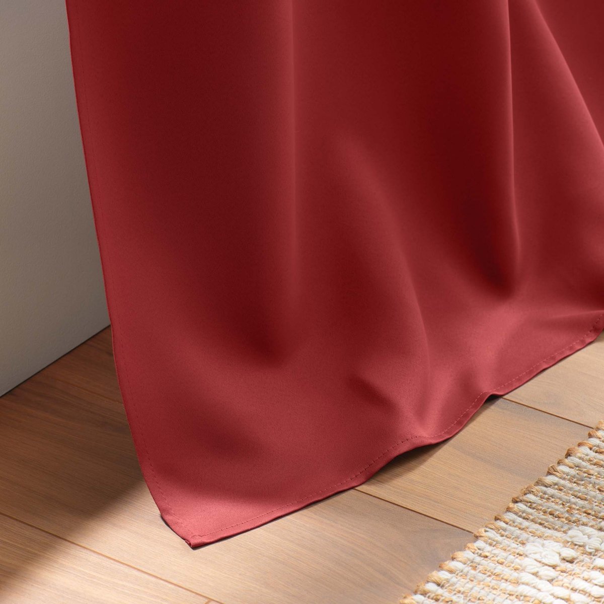 Rideau court obscurcissant 90 % adapté radiateur rouge, DOUCEUR D'INTÉRIEUR