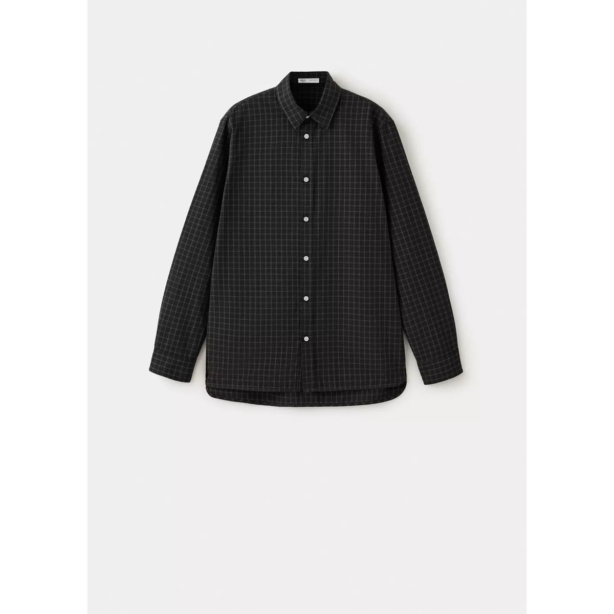 Chemise regular-fit carreaux noir, MANGO TEEN