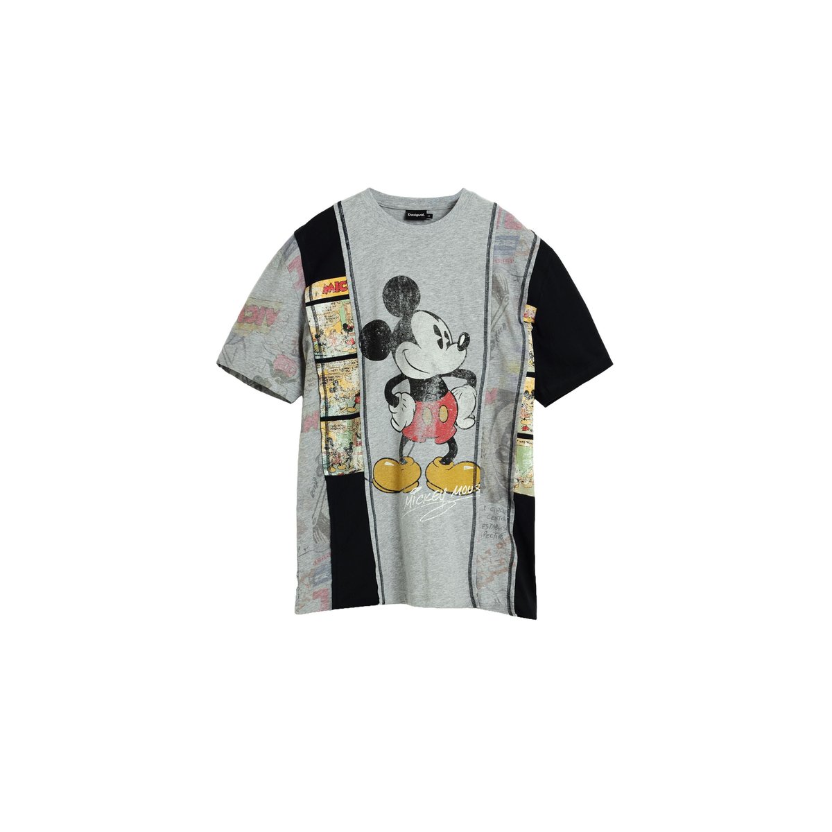 T-shirt collage Mickey™ bleu, DESIGUAL