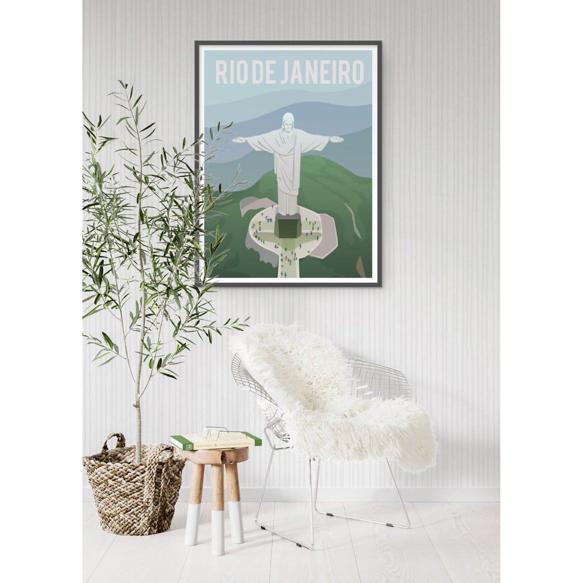Affiche Rio de Janeiro 2 blanc, L'AFFICHERIE