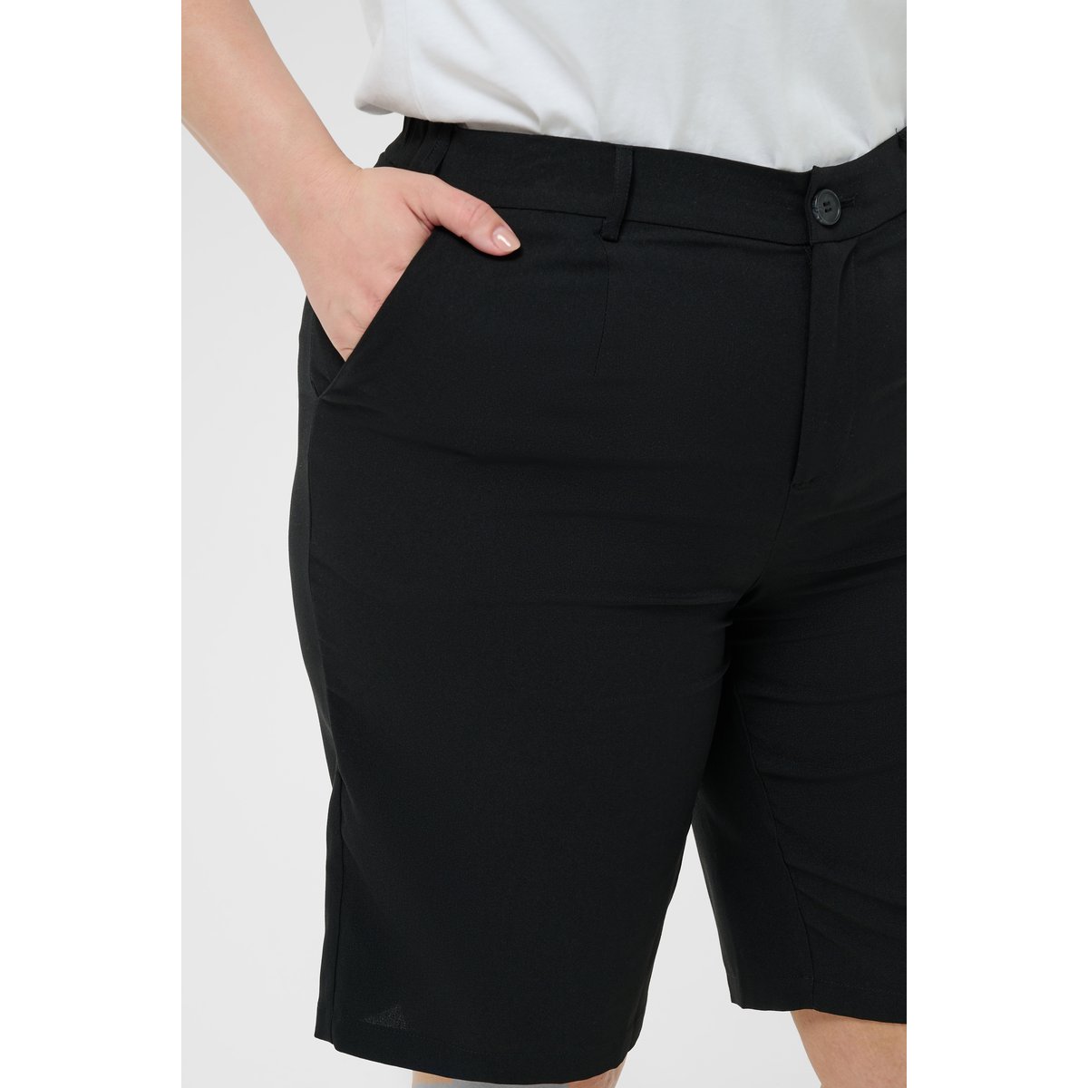 Shorts casual noir black deep cc., KAFFE CURVE
