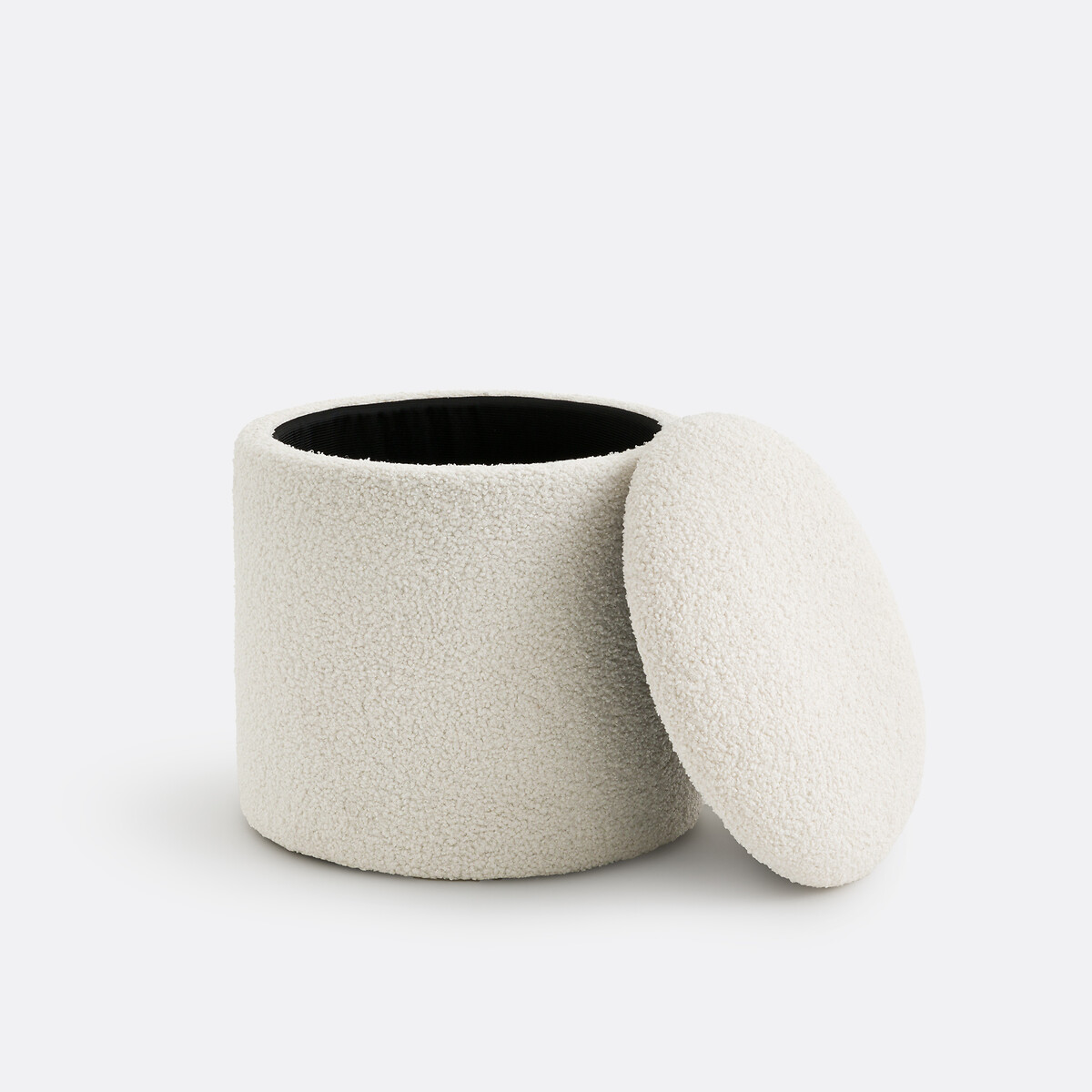 Pouf avec coffre, bouclette, TIMOUR ecru, LA REDOUTE INTERIEURS