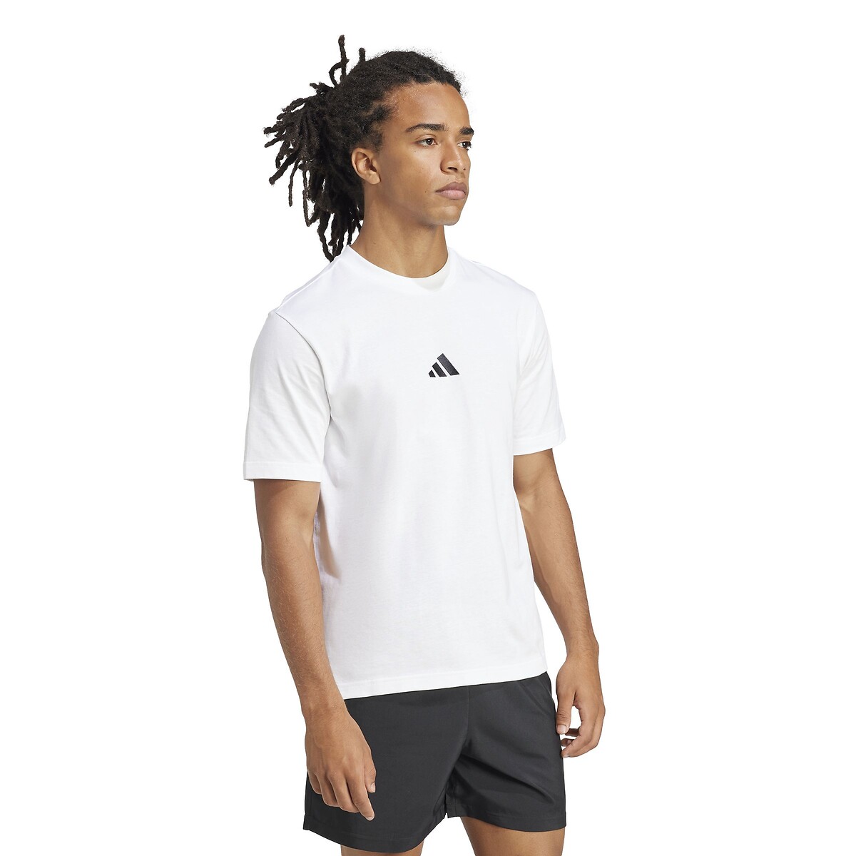 T-shirt manches courtes Essentiel petit logo blanc, ADIDAS SPORTSWEAR