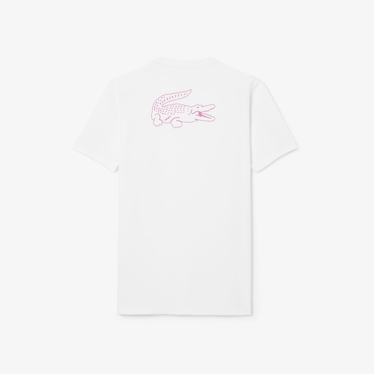 T-shirt Sport Ultra Dry liserés blanc-001, LACOSTE