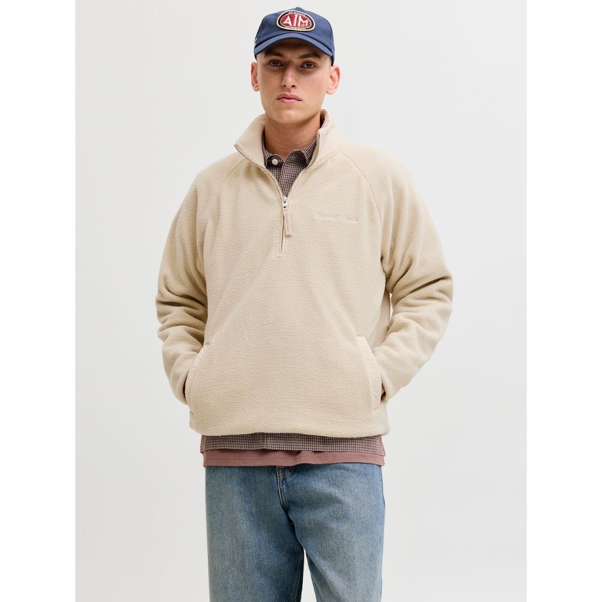 Sweat-Shirt En Polaire oatmeal, JACK & JONES