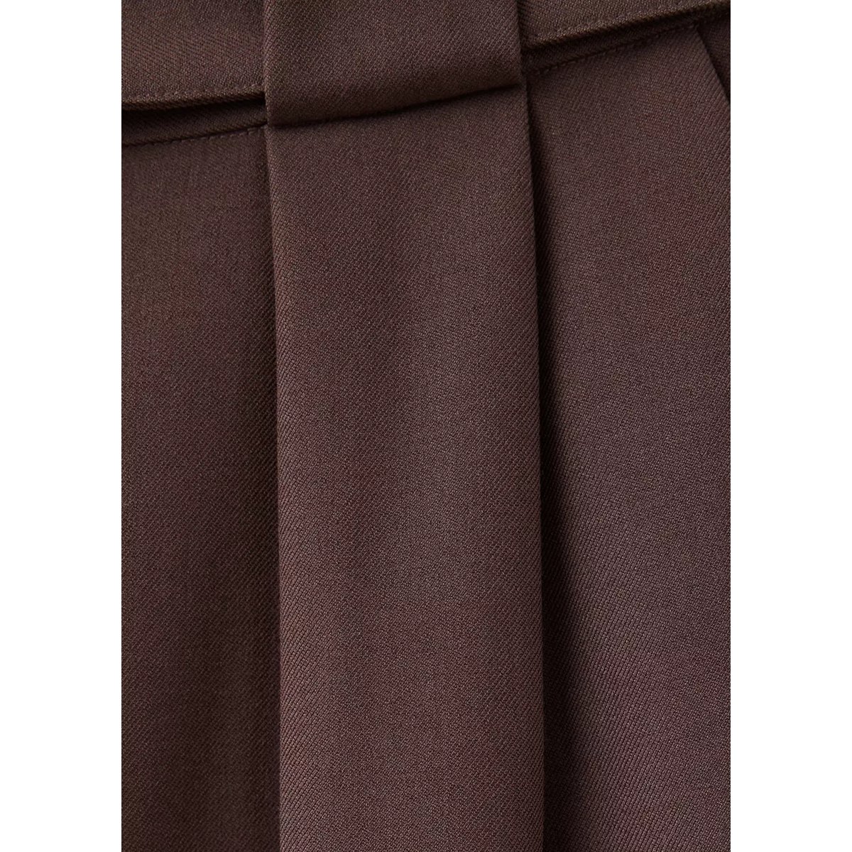 Pantalon wideleg ceinture marron, MANGO