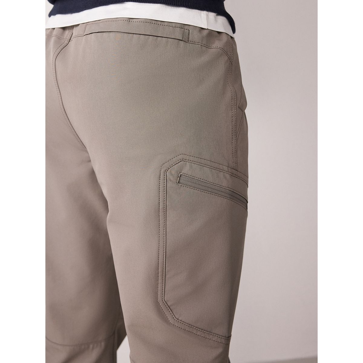 Pantalon cargo drytech slim militaire stretch gris, NEXT