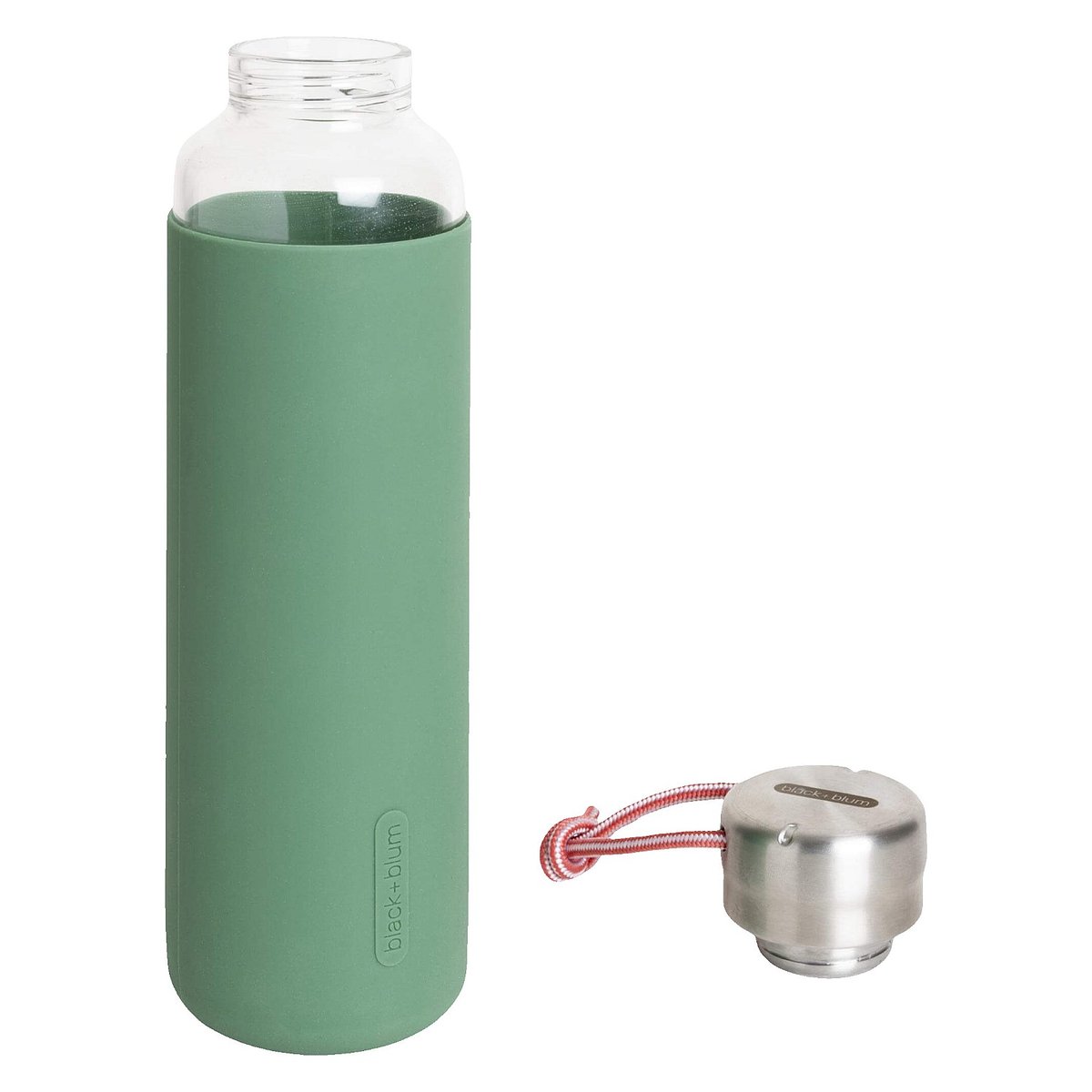 Gourde en verre BLACK+BLUM vert, argent, HABITAT