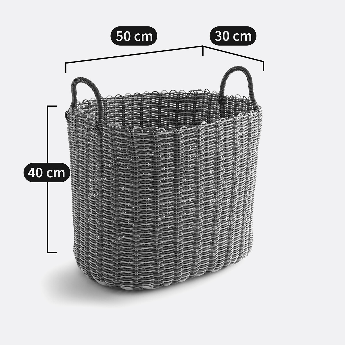Cesta trenzada de hilos scoubidou, Myca multicolor, LA REDOUTE INTERIEURS