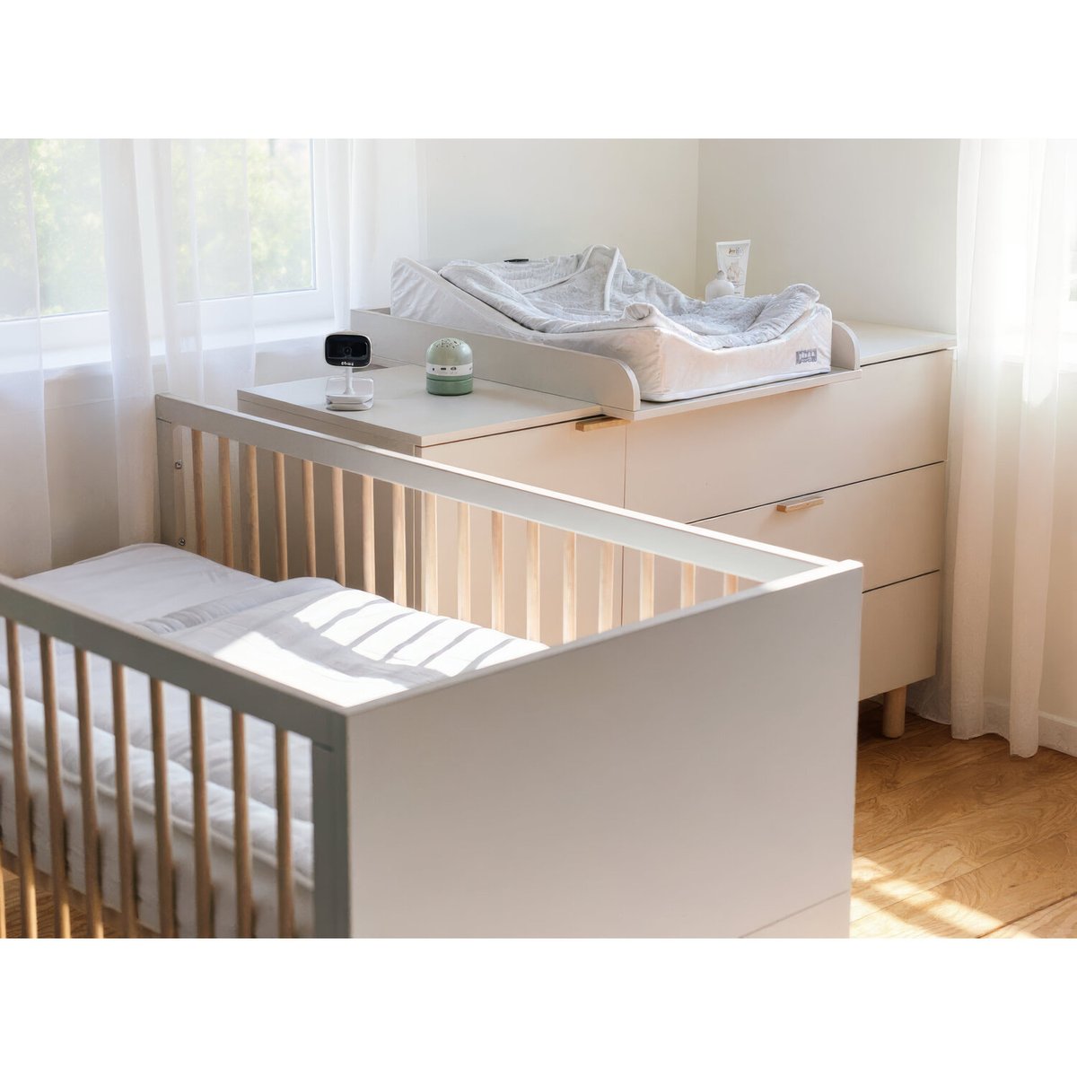 Lit bébé en bois de chêne 70x140 cm terre argile, CHILDHOME