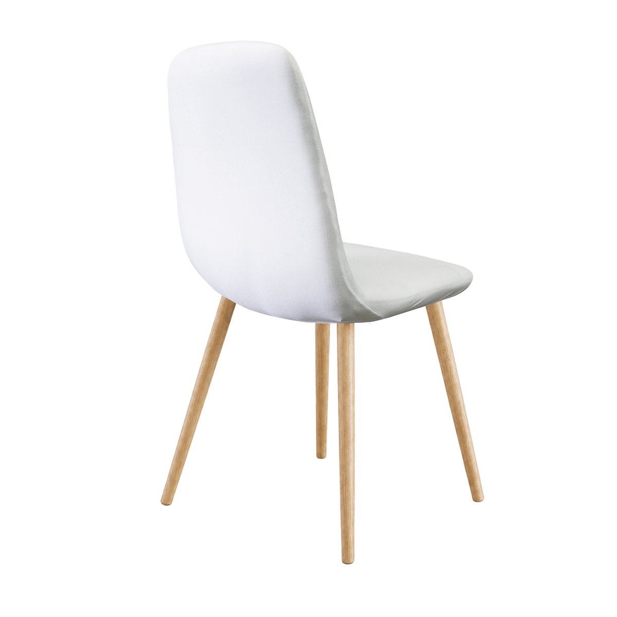 Housse de chaise scandinave extensible unie blanc, DOUCEUR D'INTÉRIEUR