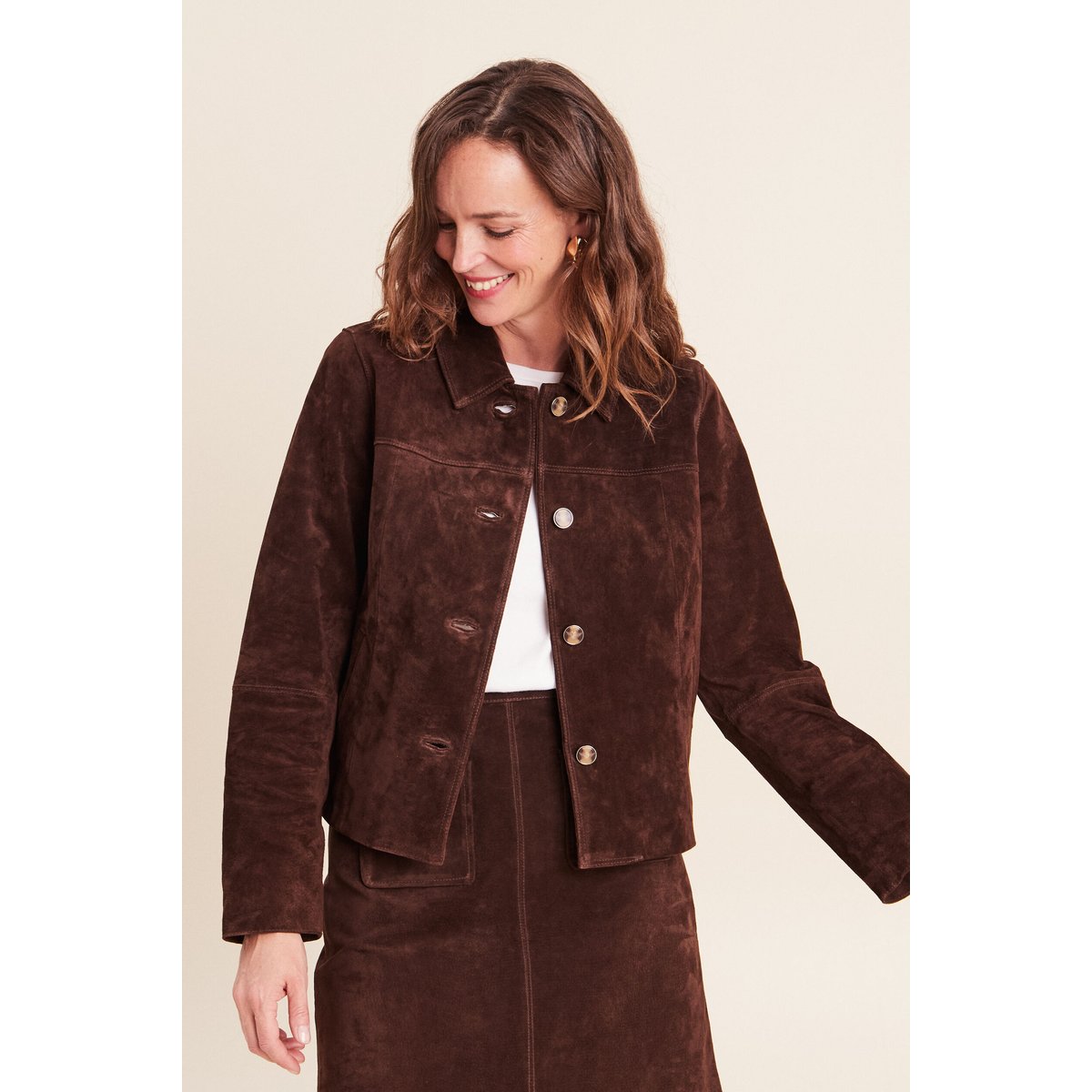 Veste doublée marron foncé, BREAL