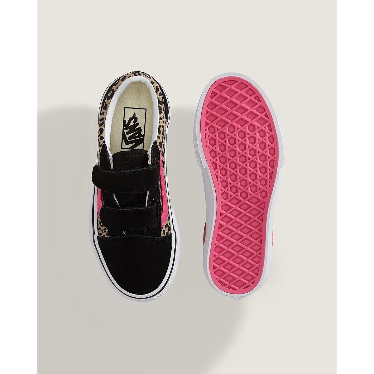 Baskets basses à scratchs, UY OLD SKOOL V léopard, VANS
