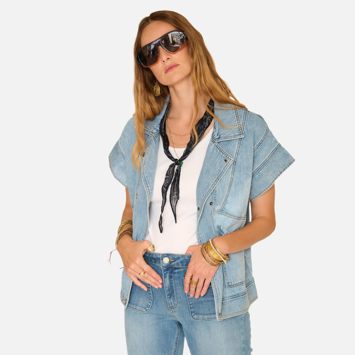 Veste WAGNER OSAKA 26s bleu délavé, MKT STUDIO