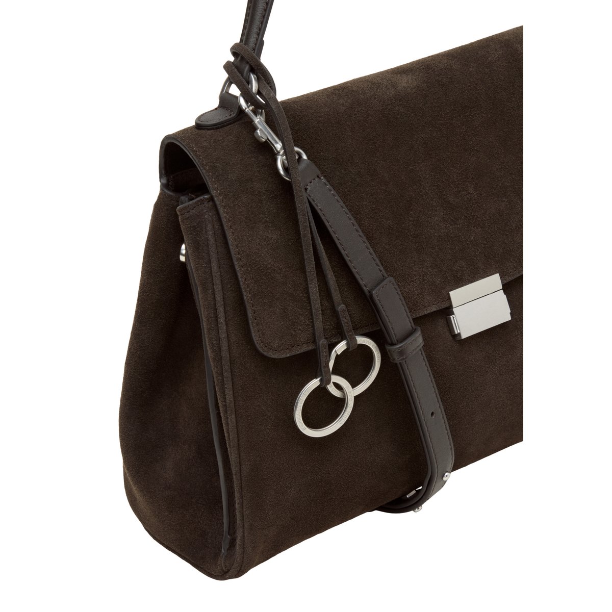 Sac à main modèle Goldy avec deux grands compartiments marron foncé, MARC O'POLO