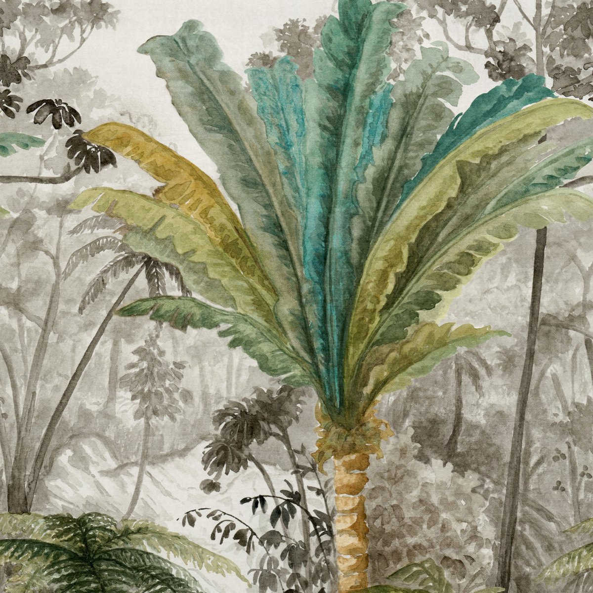 Papier peint l'île au palmier vert, HEXOA