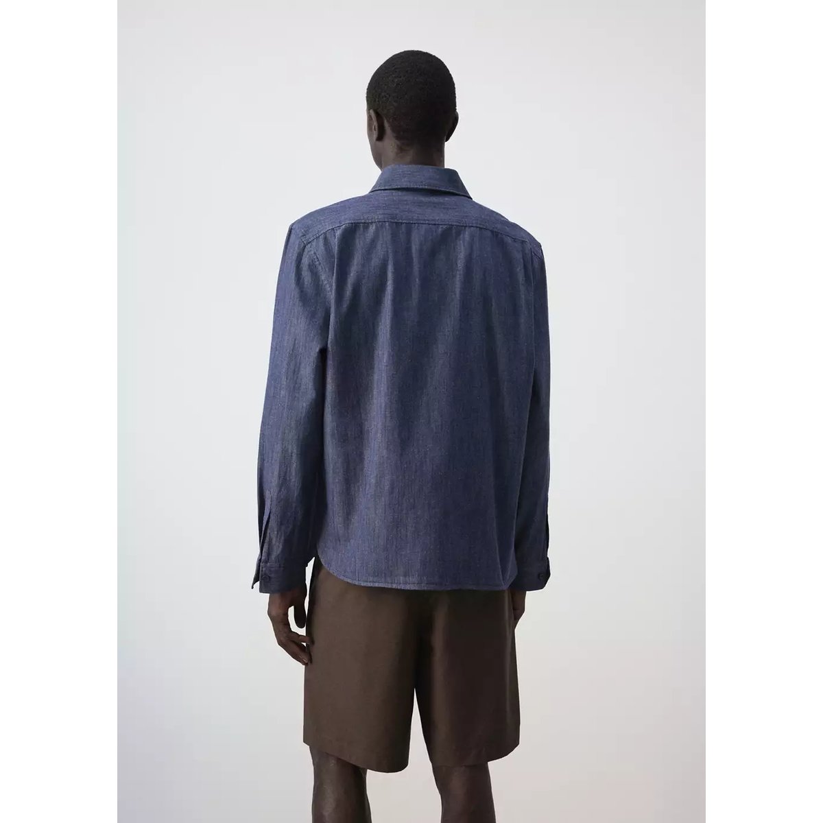 Surchemise en denim 100 % coton bleu marine, MANGO MAN