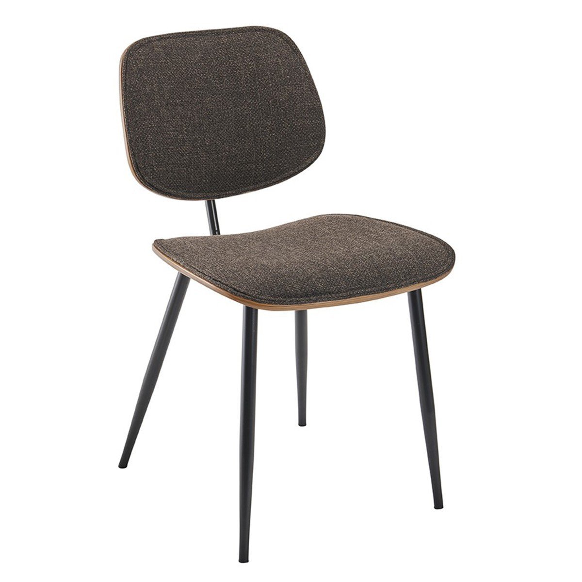Lot de 2 Chaises en Tissu Gris / Brun - Olympia gris, SIGNATURE