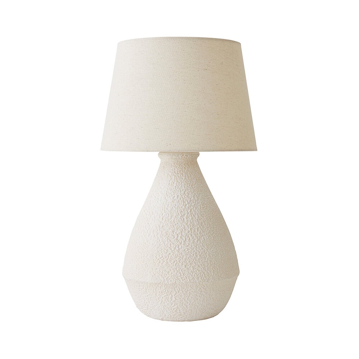 Huey Speckled Ceramic Hand Finished Table Lamp with Tapered Shade cream, SO'HOME