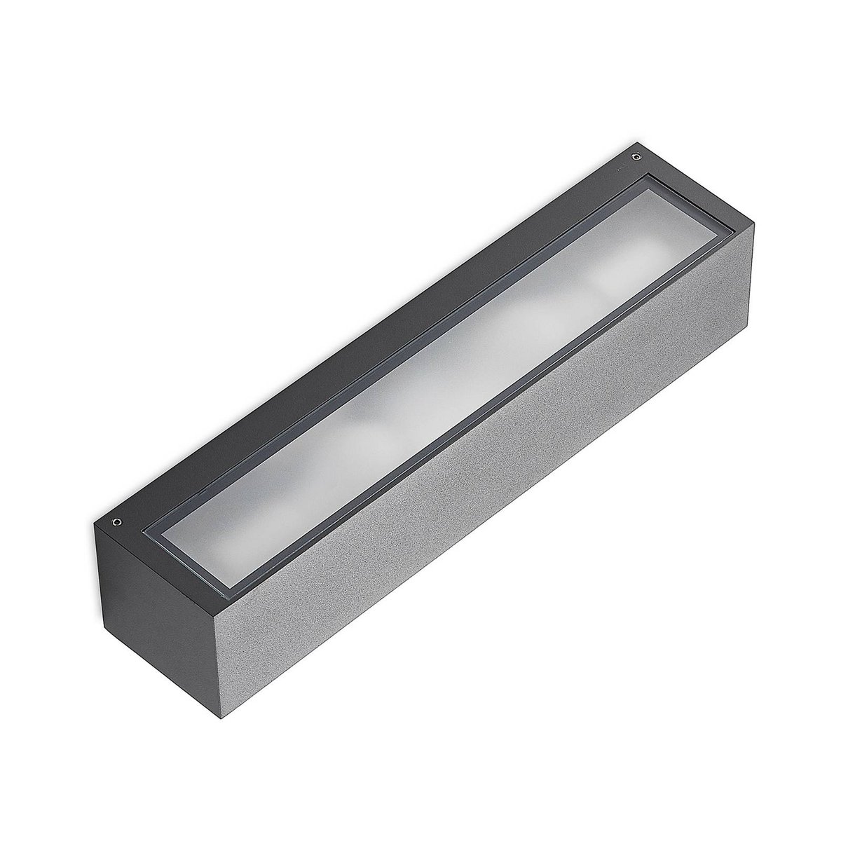 Applique extérieure en aluminium moderne gris foncé, transparent, ARCCHIO