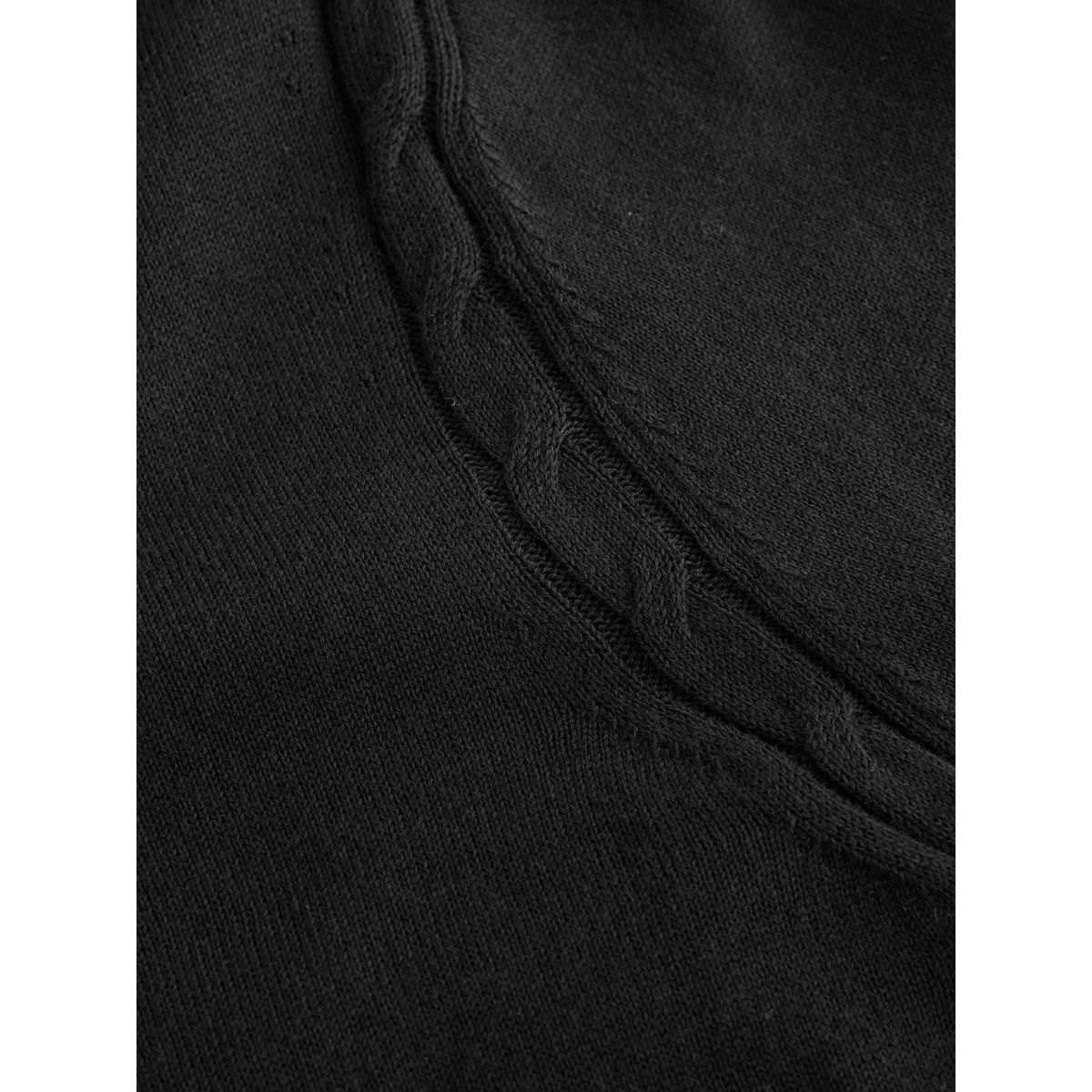Cardigan ras du cou en coton majoritaire doux noir, NEXT