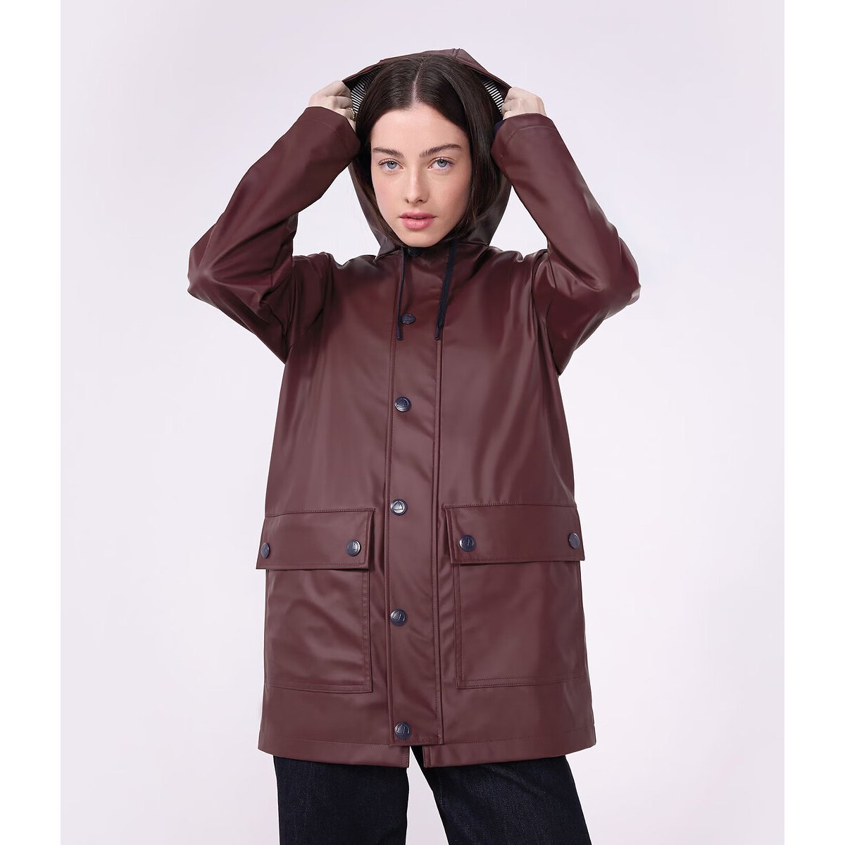 Gabardina impermeável icónica bordeaux, PETIT BATEAU