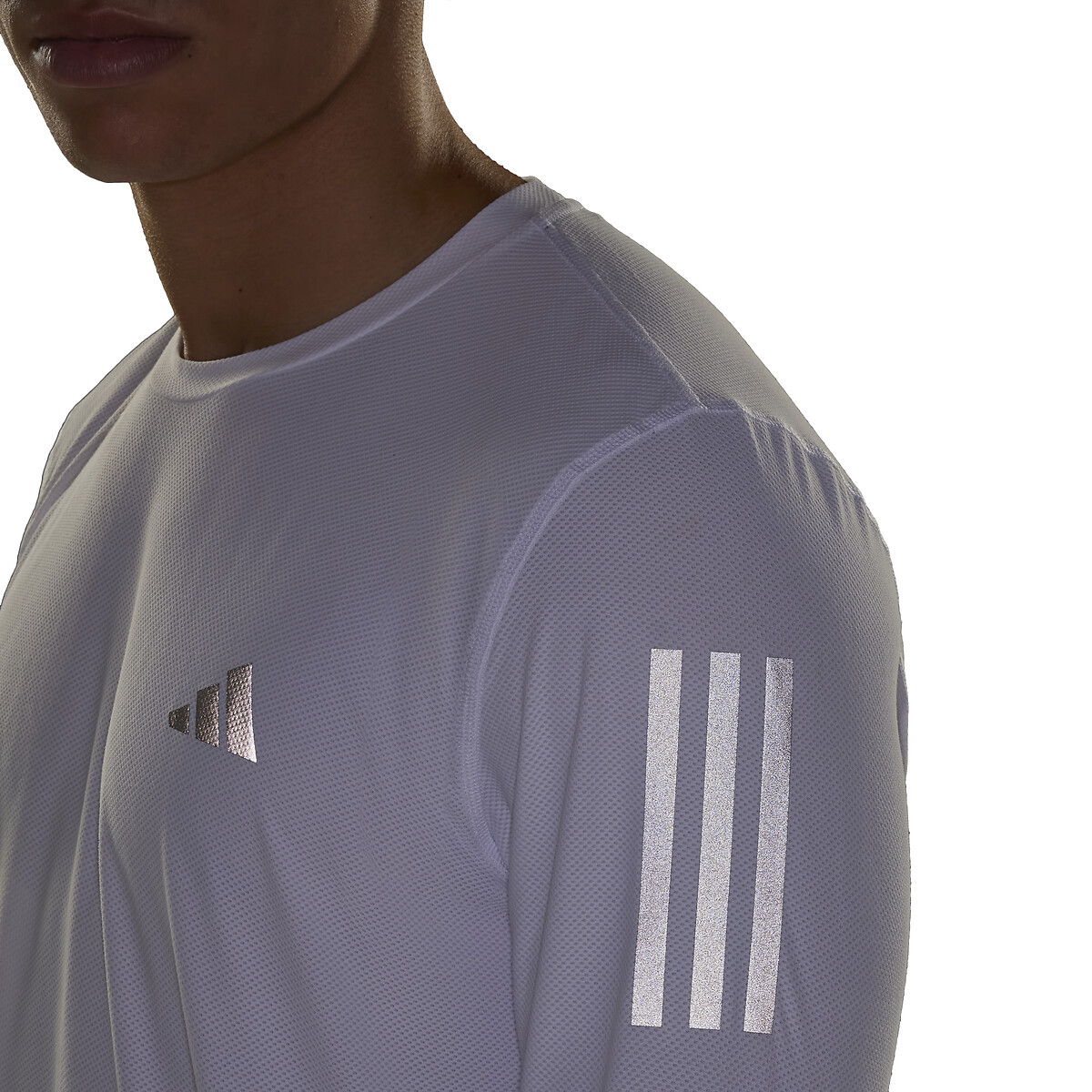 T-shirt de running manches longues, logo blanc, adidas Performance