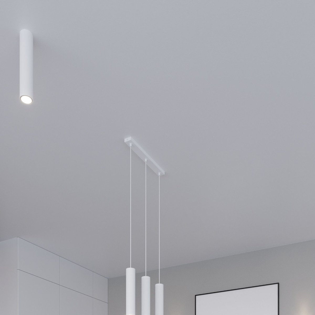 Plafonnier Acier Blanc GU10 1 Lagos 30 blanc, EDEN
