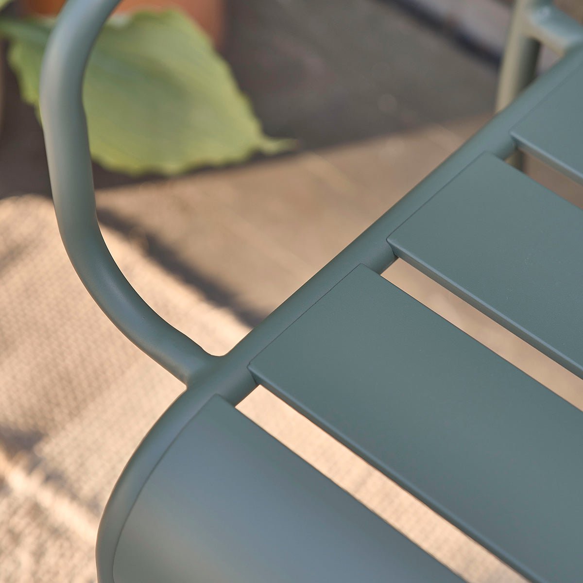 Banc de jardin en aluminium 2 places  ZÉPHIR vert, BERAH GETAH