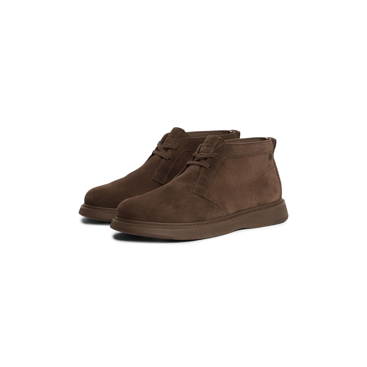 Sapatos chukka em pele camurça castanho escuro, TOMMY HILFIGER