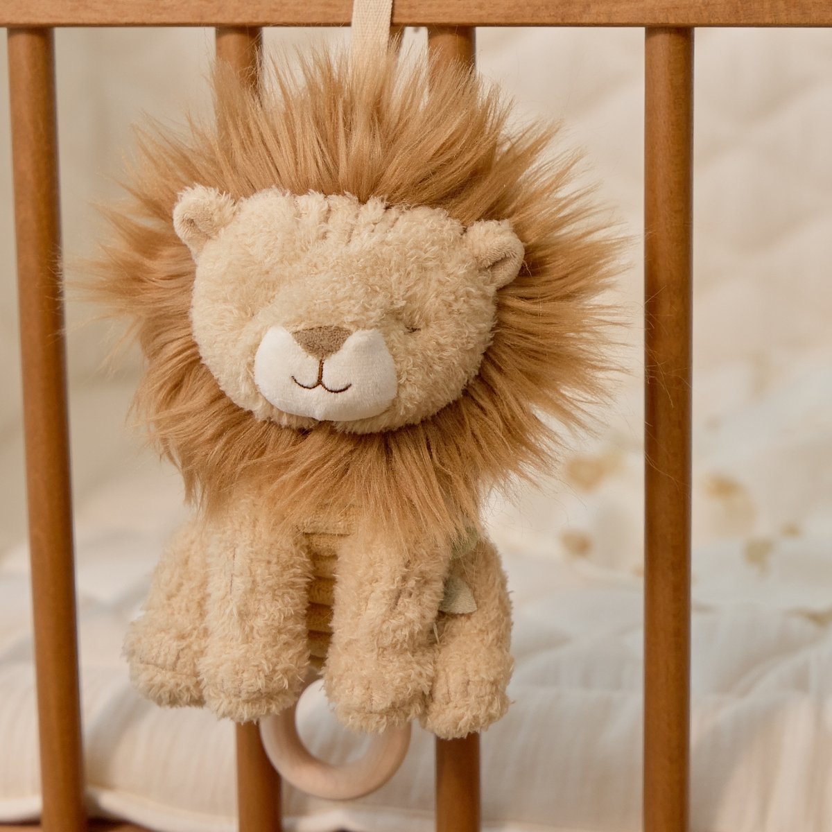 Peluche musicale à suspendre beige, marron, LITTLE DUTCH