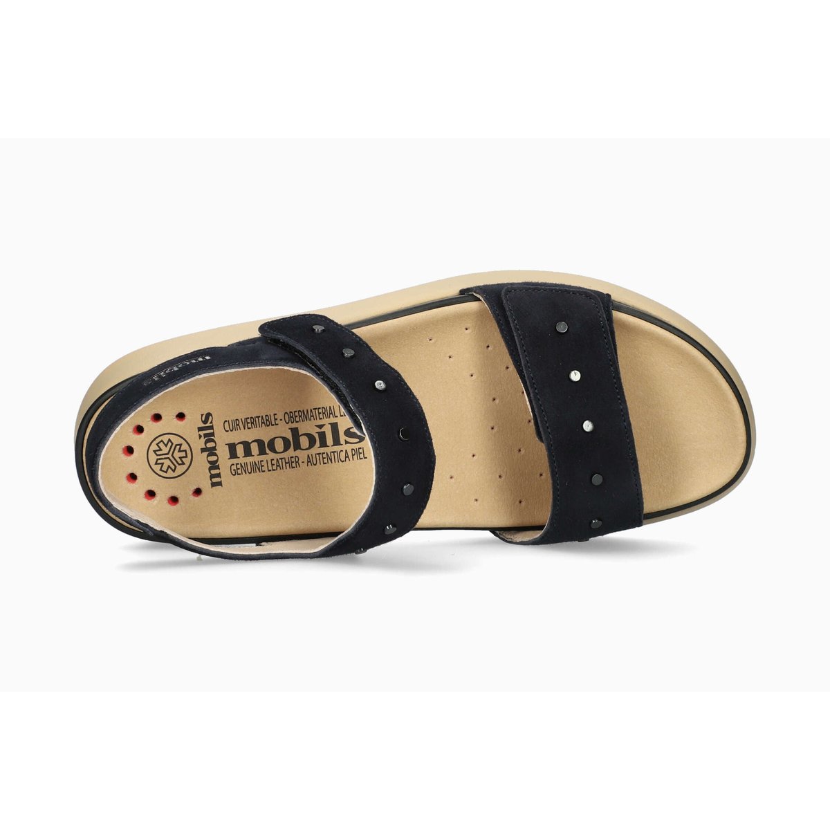 Sandales en cuir FARRA bleu navy 5146, MEPHISTO