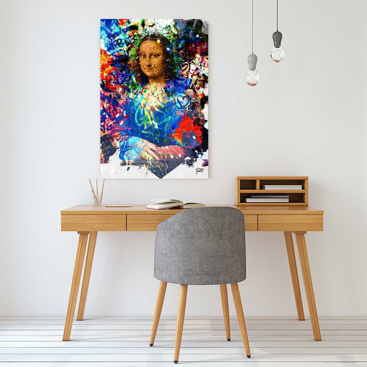 Tableau graffiti Affiche illustration joconde tableau alu dibond, HEXOA