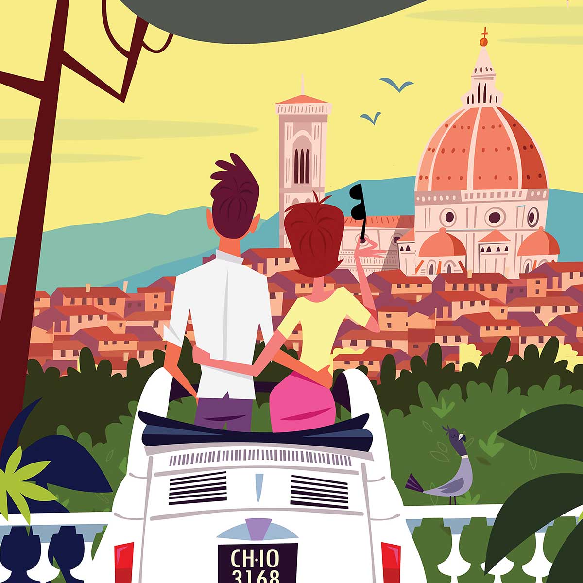 Tableau voyage à florence tableau alu dibond, HEXOA