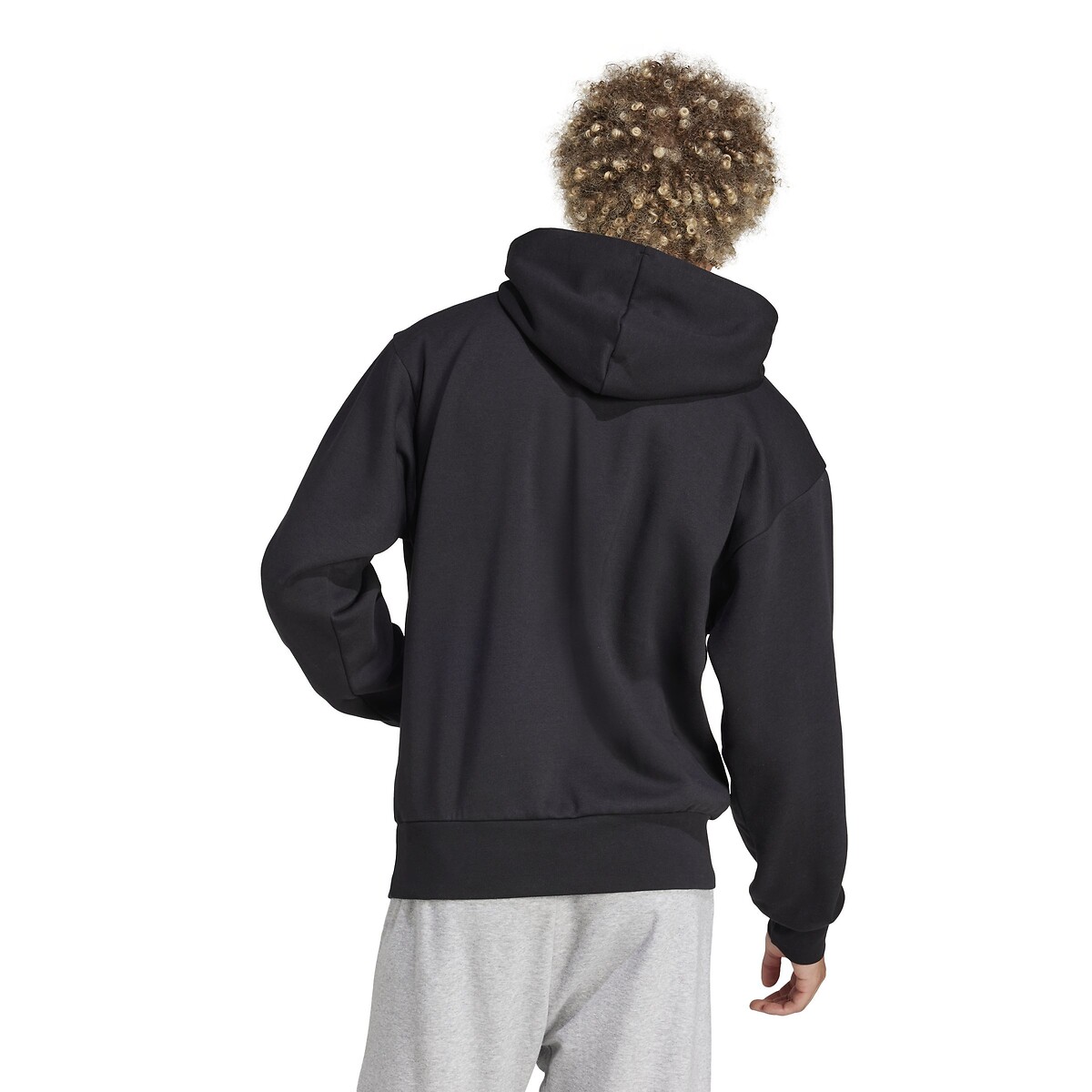 Sweat à capuche Essentiel en molleton noir, ADIDAS SPORTSWEAR
