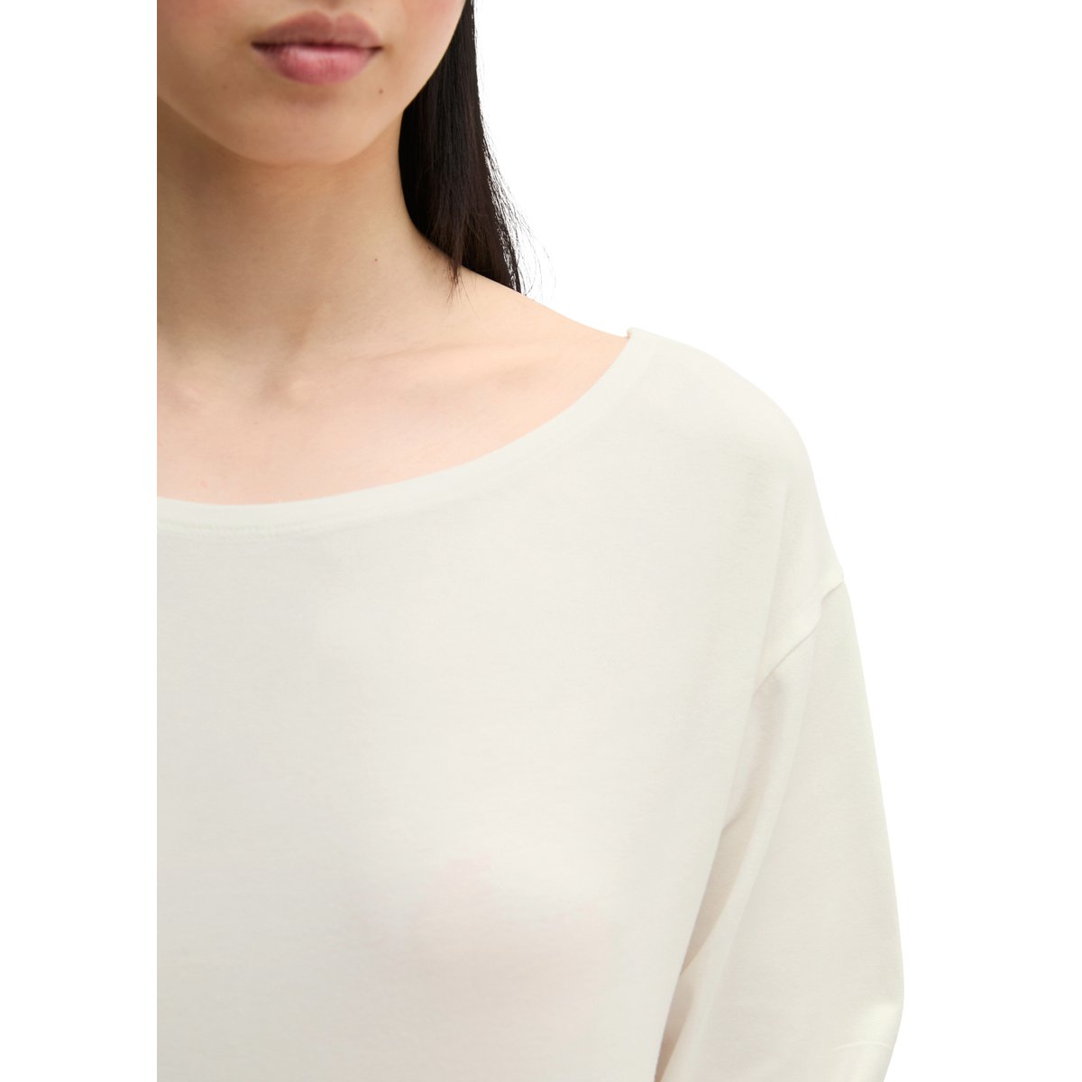 T-shirt relaxed en doux mélange de modal blanc, MARC O'POLO