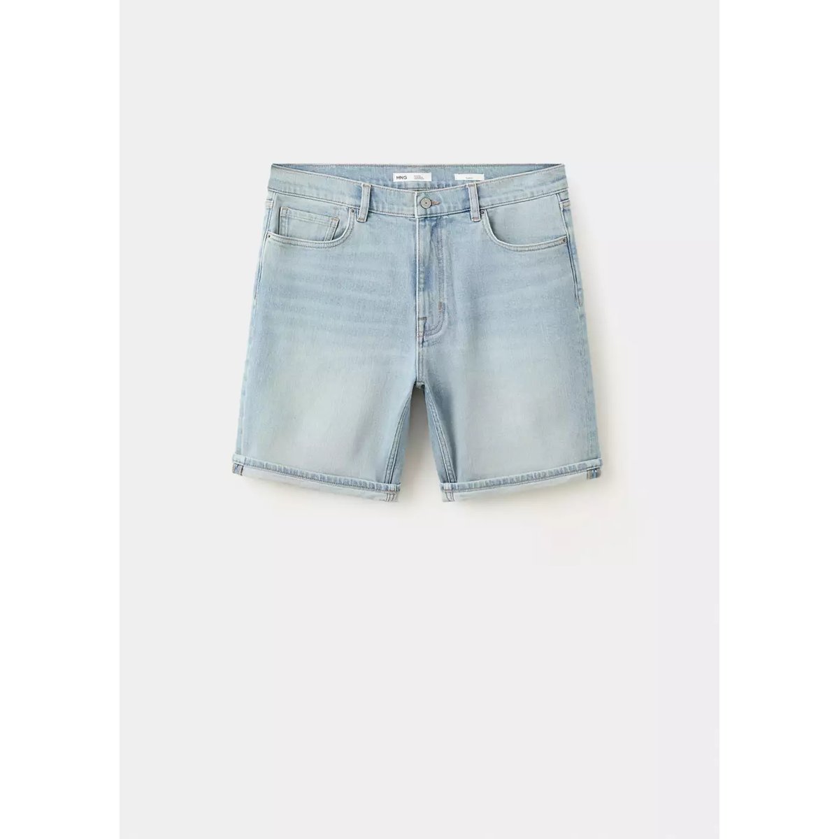 Bermuda en jean slim fit bleu clair, MANGO MAN