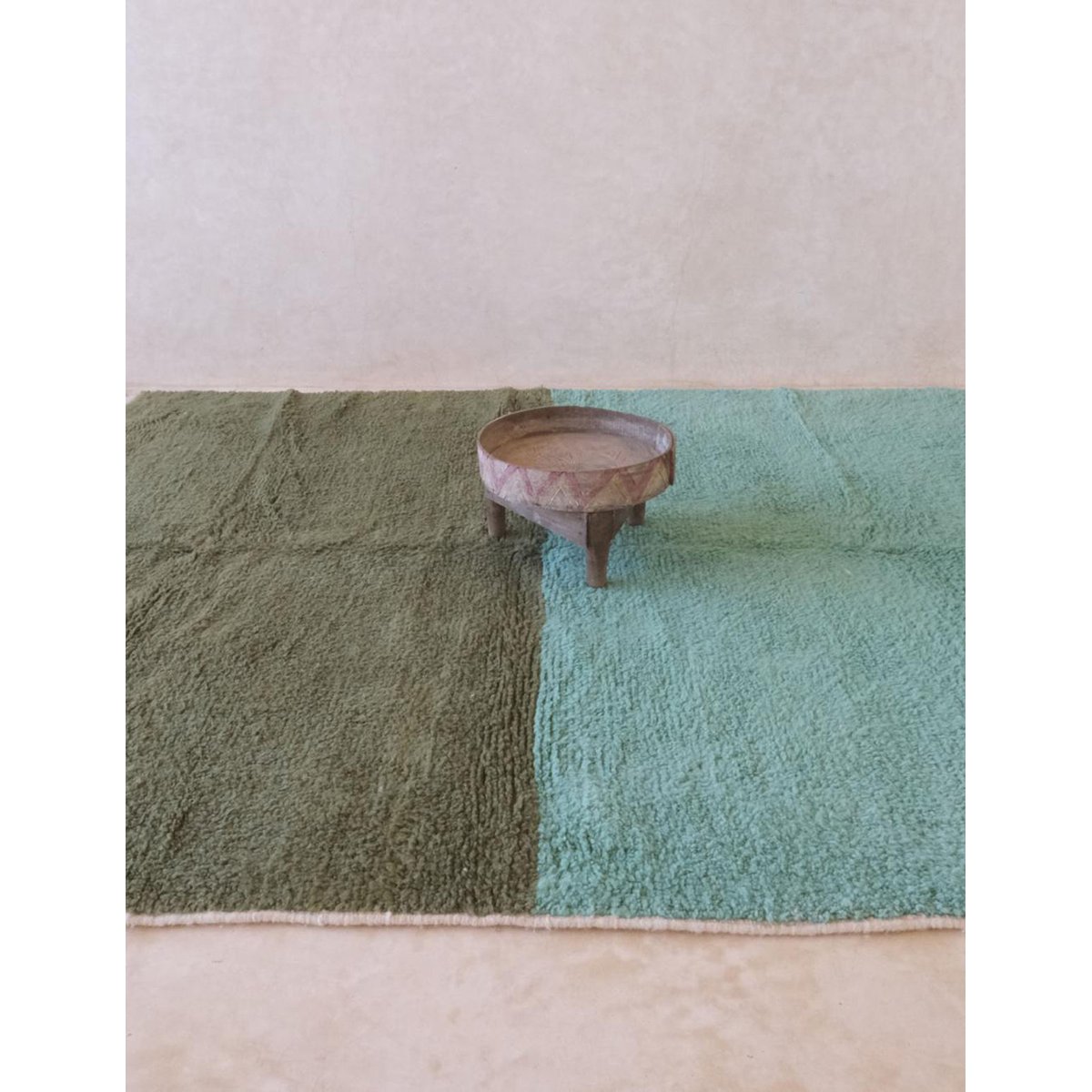 Tapis berbère design et raffiné noué main en laine 223 x 265 cm vert naturel, AFK LIVING