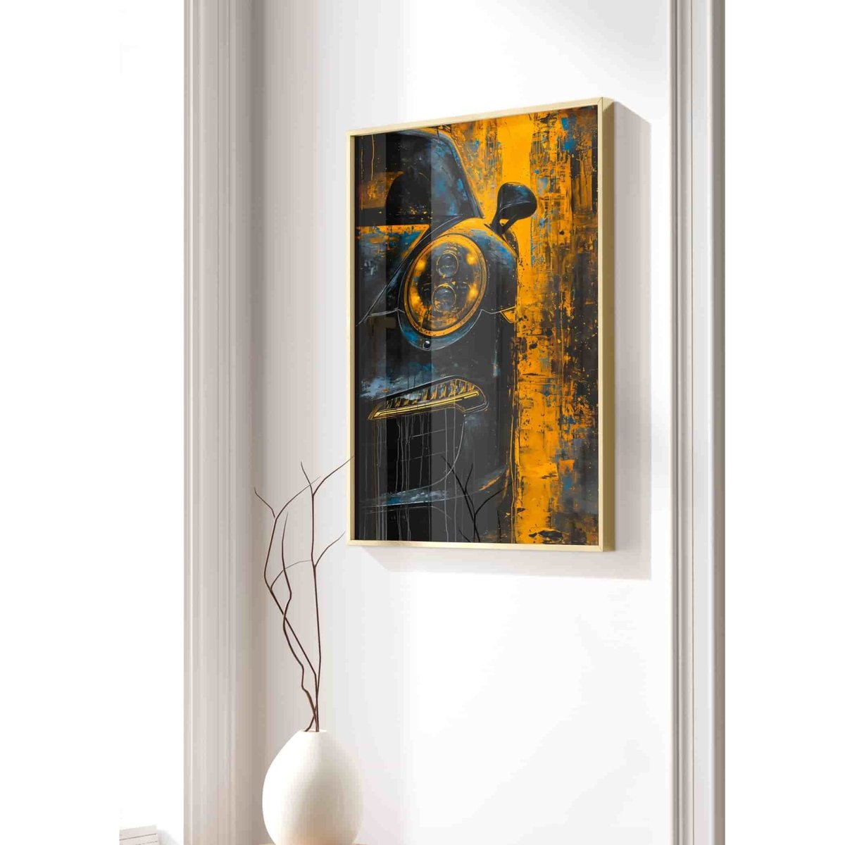 Affiche 911 - Style artistique abstrait blanc, L'AFFICHERIE