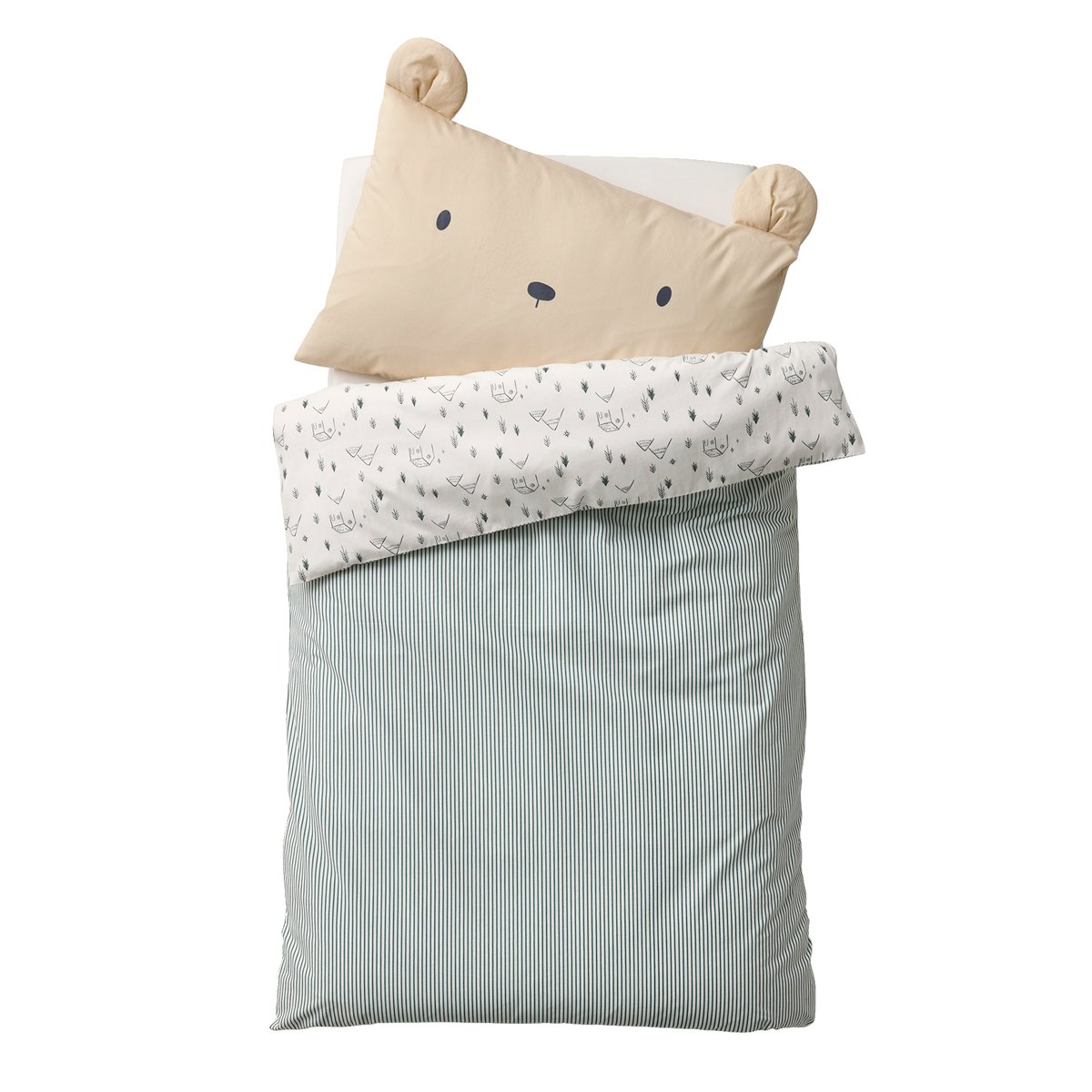 Housse de couette HYGGE beige imprimé, VERTBAUDET