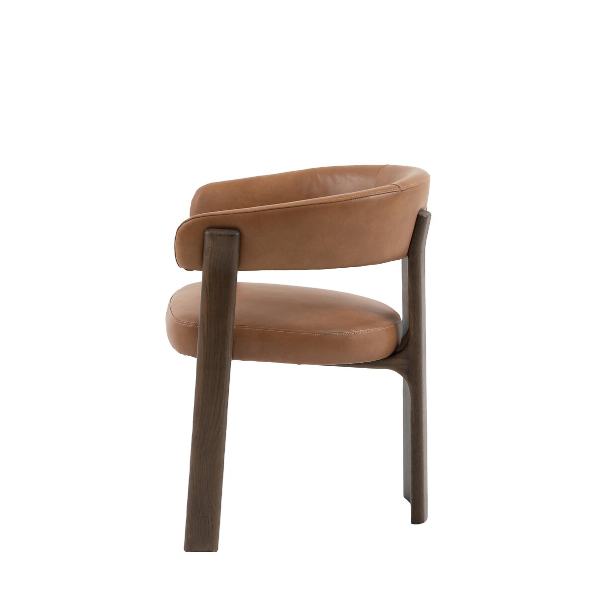 Owen Leather Dining Chair dark oak wood, ÉDITÉ