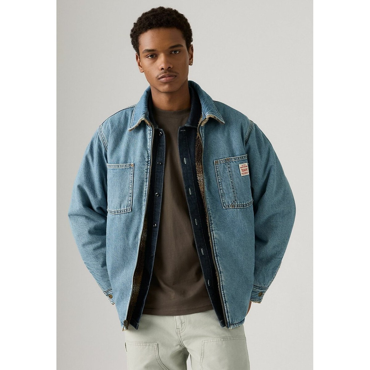 Veste réversible jean et sherpa bleu, LEVI'S
