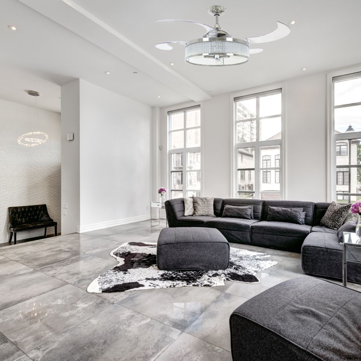 Ventilateur plafond CORBELLE gris - gris, BOUTICA-DESIGN
