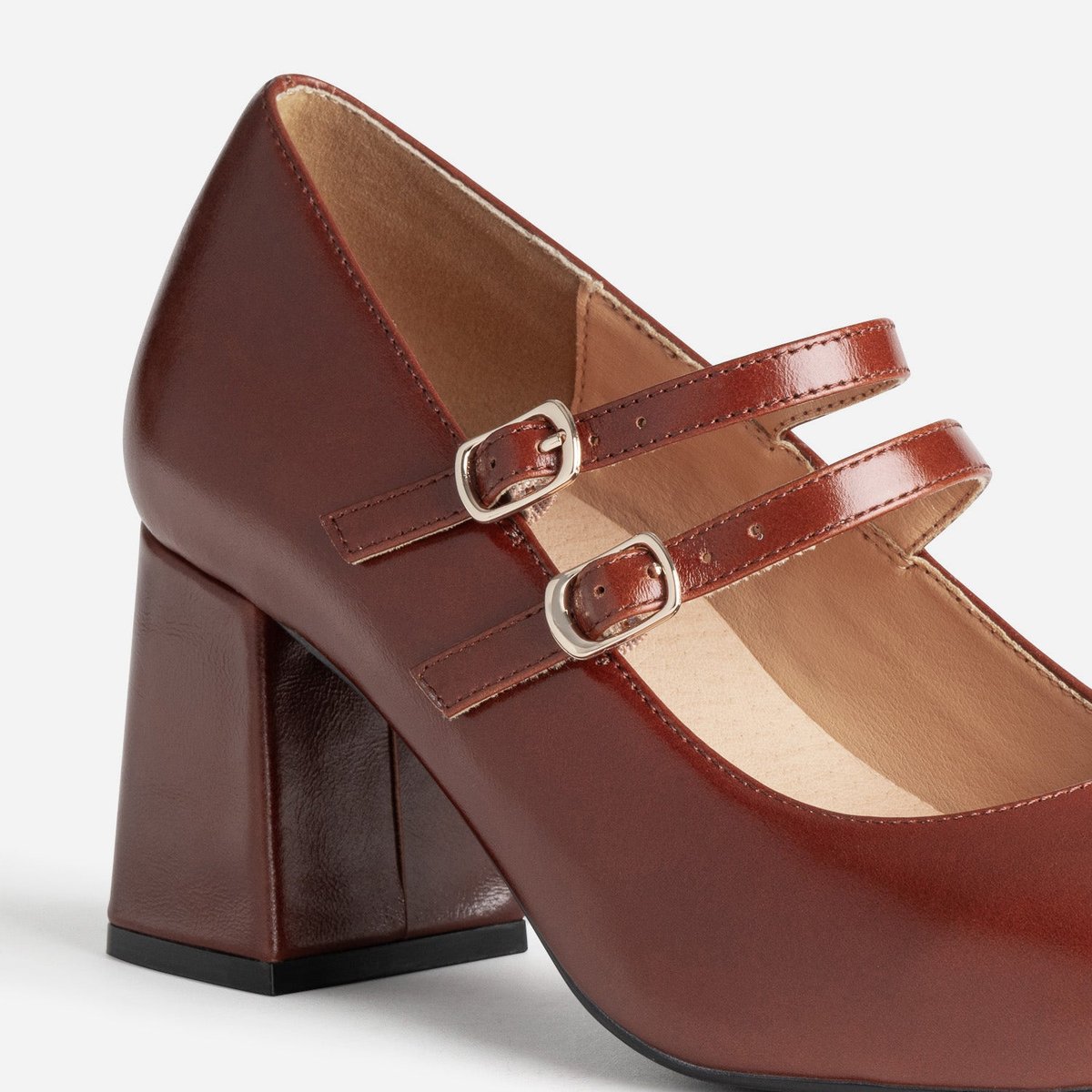 Escarpin en cuir UMANIO marron, ERAM
