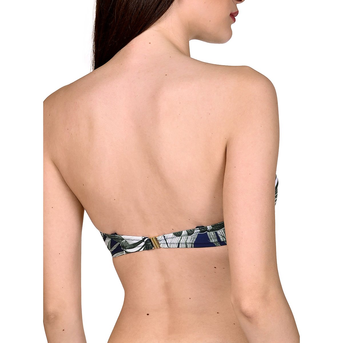 Haut maillot de bain bandeau Buenos Aires bleu, LISCA