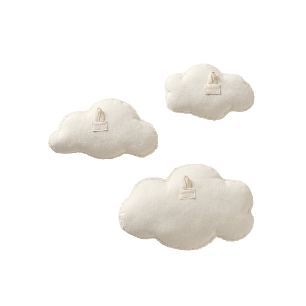 Lot 3 décorations murales nuages beige, VERTBAUDET