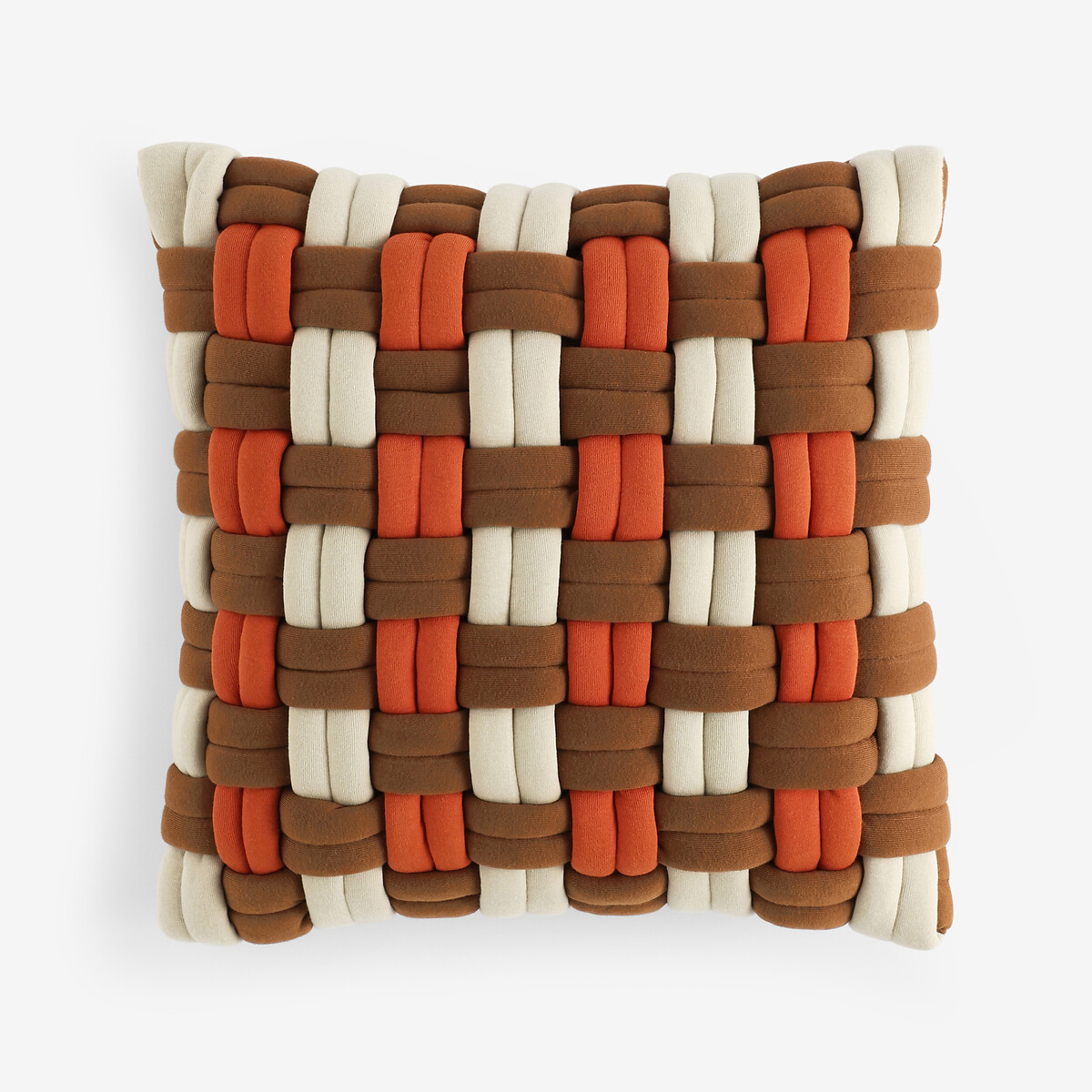 MADE.COM Morven Cotton Jersey Feather Filled Cushion caramel             , MADE