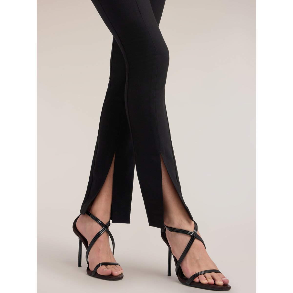 Pantalon slim avec fente noir, MOTIVI
