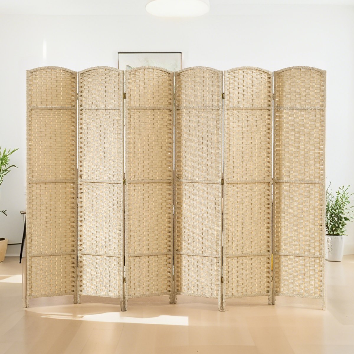 Cloison de séparation Bois de pin Beige beige, HOMCOM