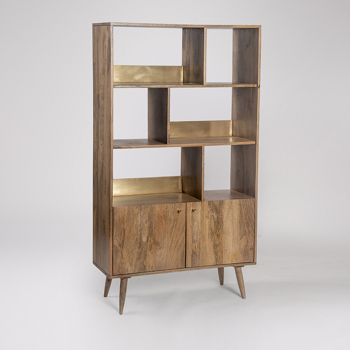Fresco Mango Wood 2 Door Shelving light wood, SWOON